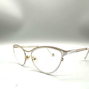 Christian Lacroix CL3053 White Gold Cat Eye Eyeglass Frames Womens 53-17-140